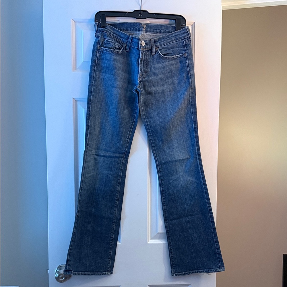 7 For All Mankind Women's Blue Boot Cut Jeans